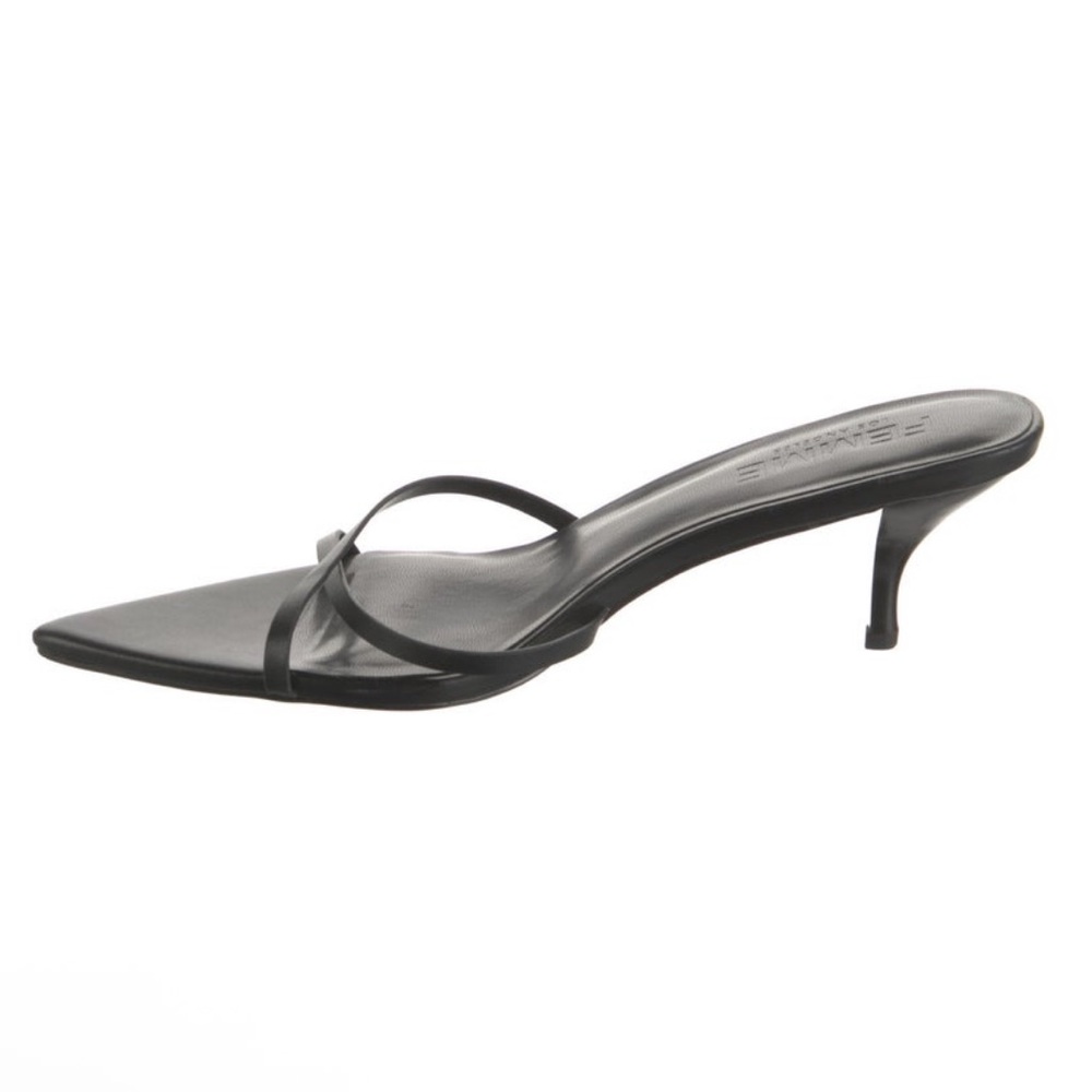 COPENHAGEN KITTEN SLIPPER FEMME LA Black Size 8 Sandal Heel Leather